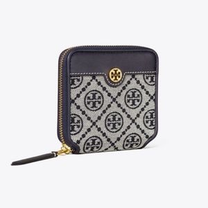 Tory Burch T Monogram Jacquard Bi-Fold Wallet